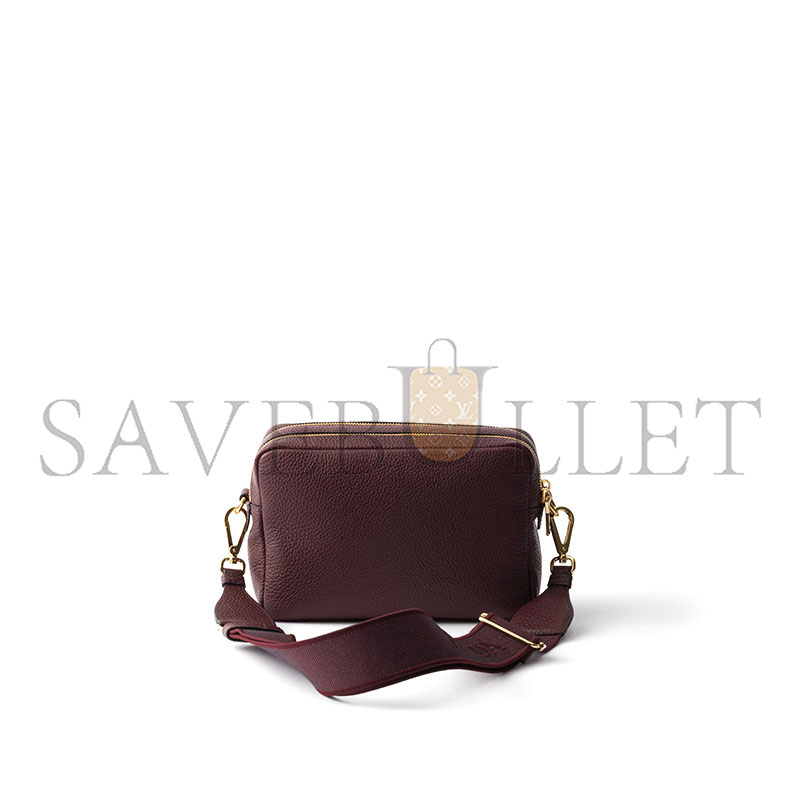 PRADA SMALL LEATHER SHOULDER BAG 1BH082 (22*14.5*8.5cm) 